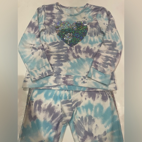 Girls Set sequin pants and sweater, Size 8 - Picture 2 of 4